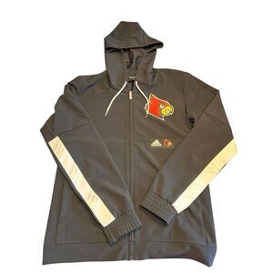 ADIDAS Louisville Cardinals NCAA Basketball Zip up Jacket woman’s Medium Black